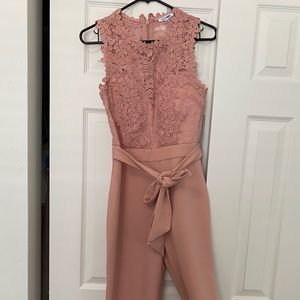 Fashion nova jumpsuit, light pink